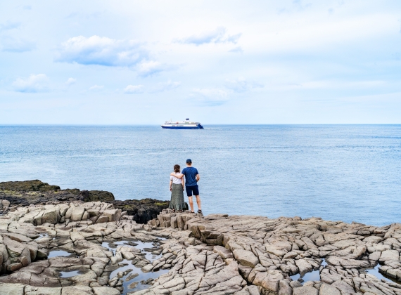 watching the ferry