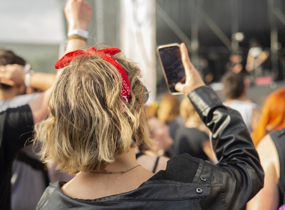 woman taking a photo