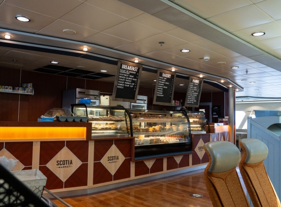 Eating area on the ferry