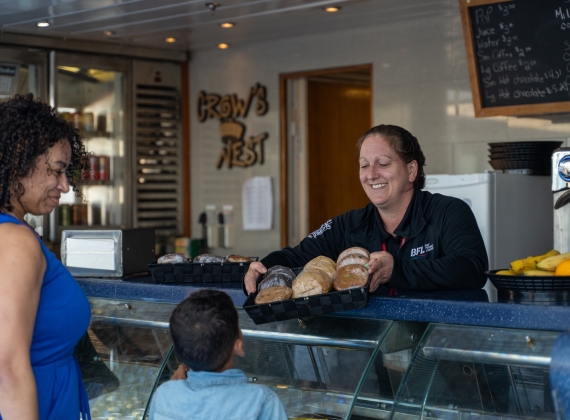 The Crow's Nest, an outdoor canteen on the MV Fundy Rose