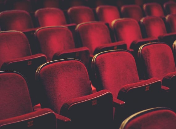 Red theatre seats.