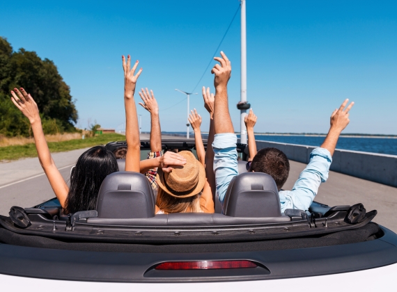 Five people in a car