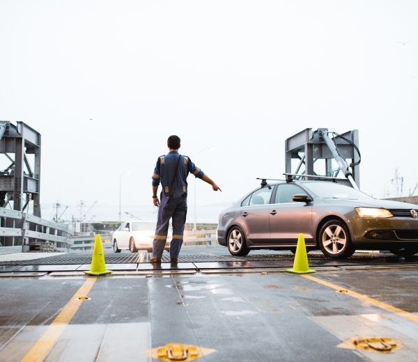 CAT Staff Loading Cars